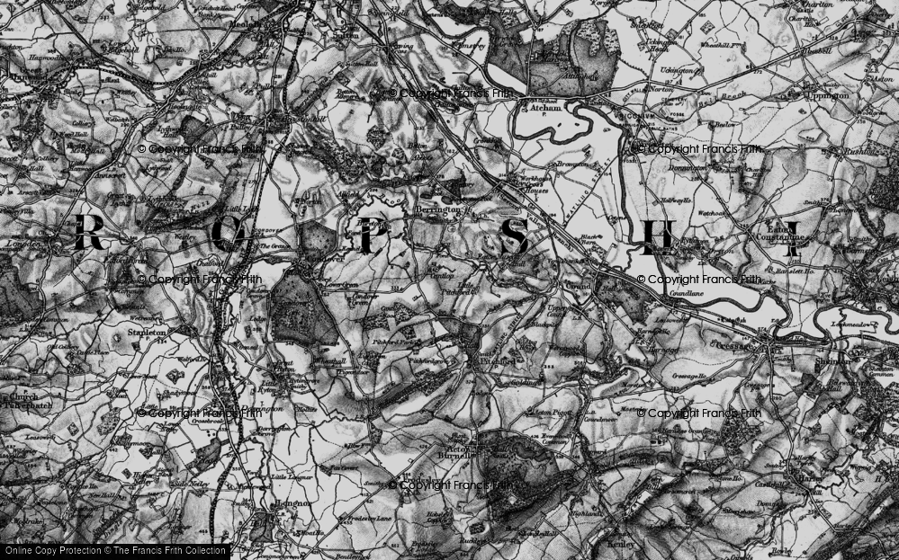 Old Map of Cantlop, 1899 in 1899