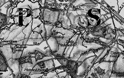 Old map of Cantlop in 1899