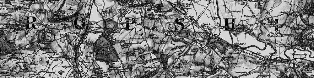 Old map of Cantlop in 1899