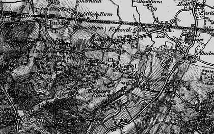 Old map of Capel in 1895