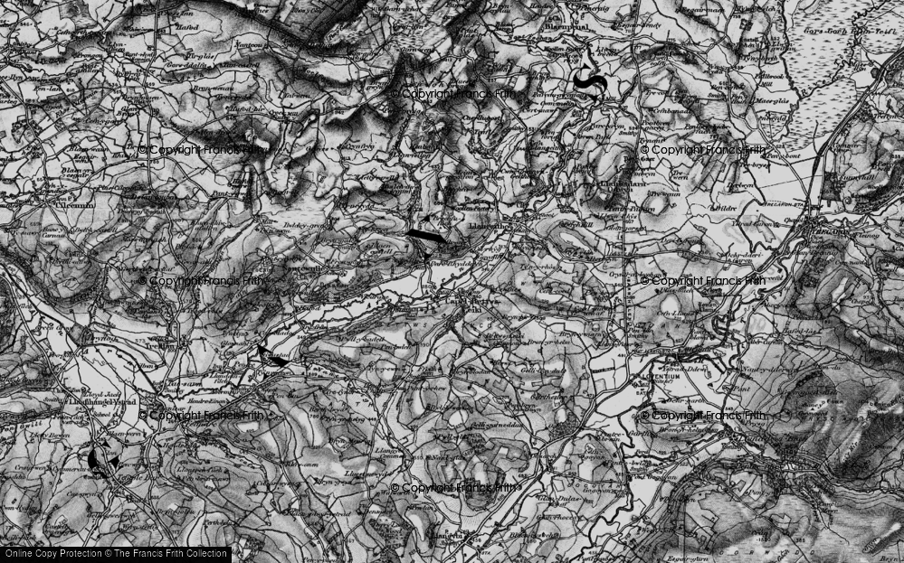 Old Map of Historic Map covering Brechfafach in 1898