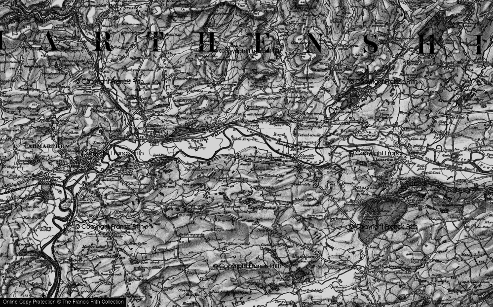 Old Map of Capel Dewi, 1898 in 1898