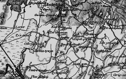 Old map of Capel Gwyn in 1899