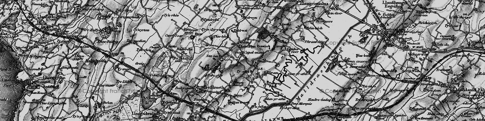Old map of Ysgubor Fawr in 1899