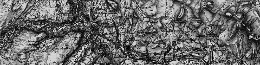 Old map of Afon Gwrysgog in 1899