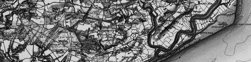 Old map of Butley Abbey in 1895