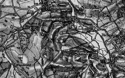 Old map of Capton in 1898