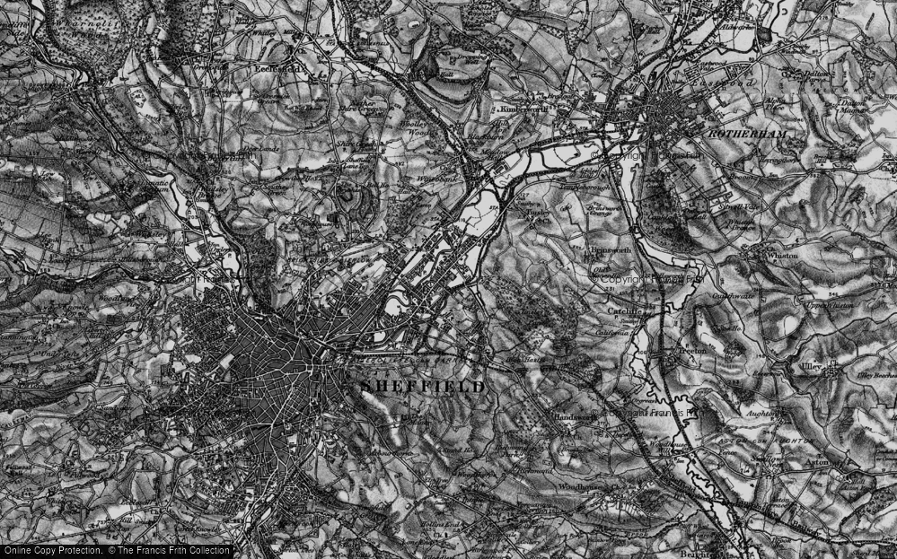 Old Map of Carbrook, 1896 in 1896