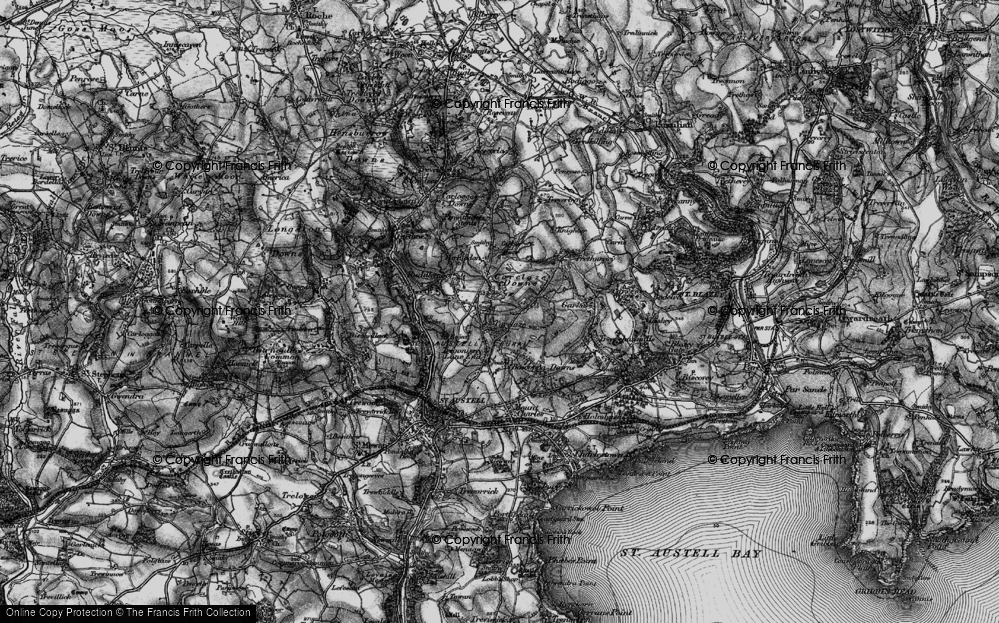 Old Map of Carclaze, 1895 in 1895