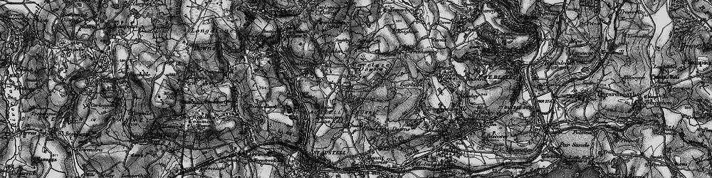 Old map of Carclaze in 1895