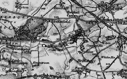 Old map of Cardeston in 1899