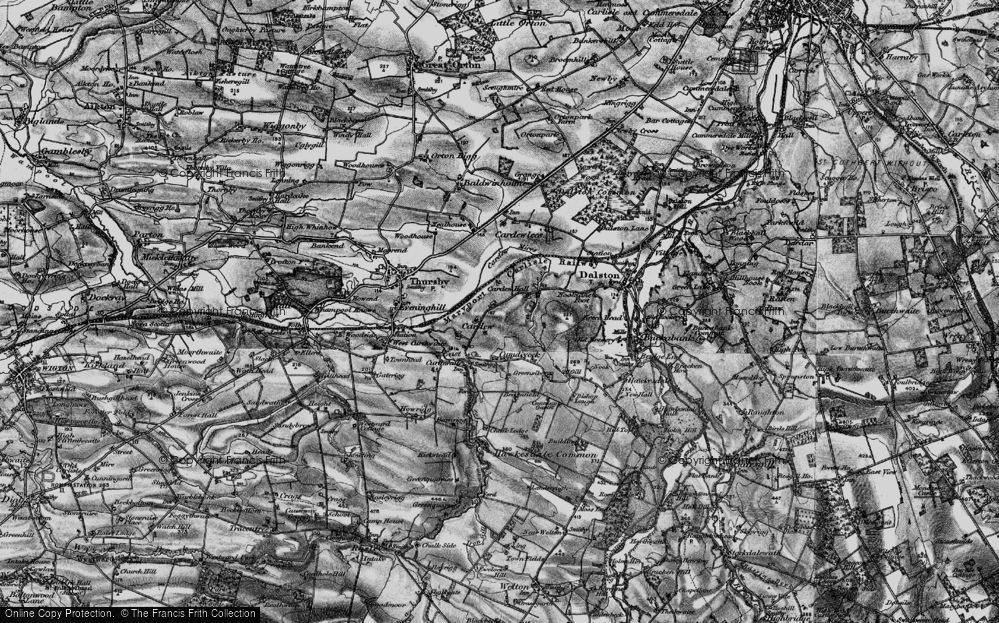 Old Map of Cardew, 1897 in 1897