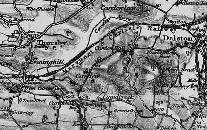 Old map of Cardew in 1897