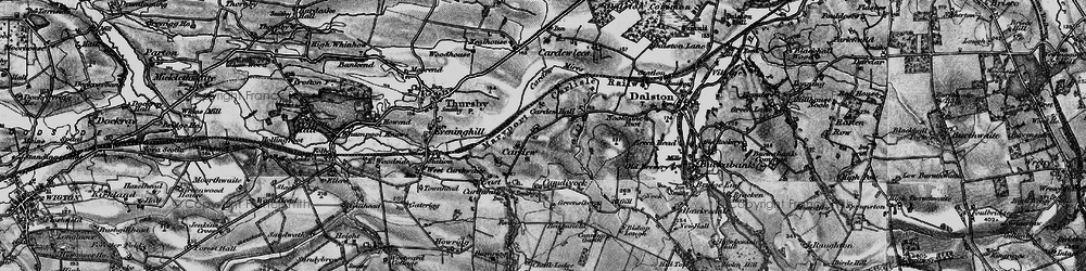 Old map of Cardew in 1897