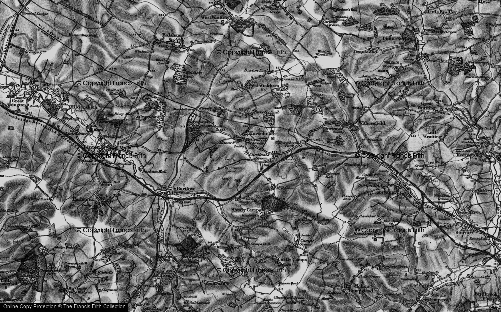 Old Map of Cardinal's Green, 1895 in 1895