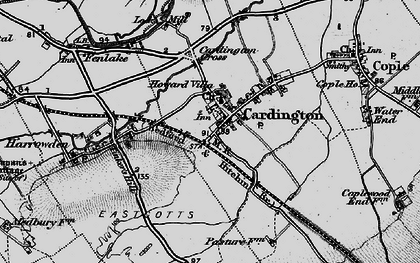 Old map of Cardington in 1896