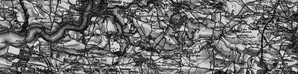 Old map of Carew Newton in 1898