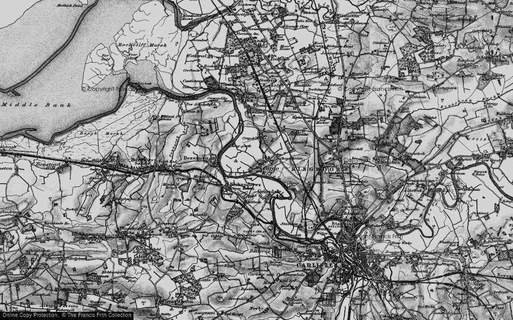 Old Map of Cargo, 1897 in 1897