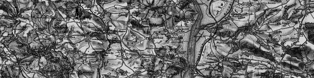 Old map of Carkeel in 1896
