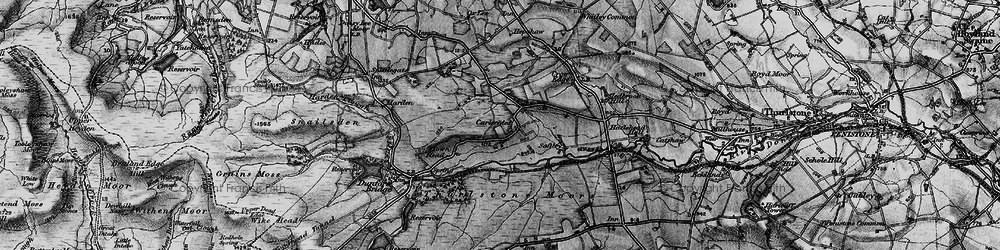 Old map of Thurlstone Moors in 1896