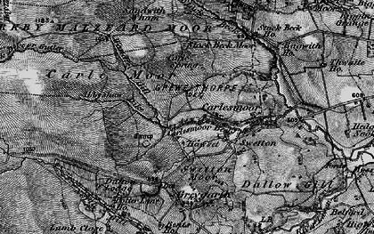 Old map of Black Gutter in 1897