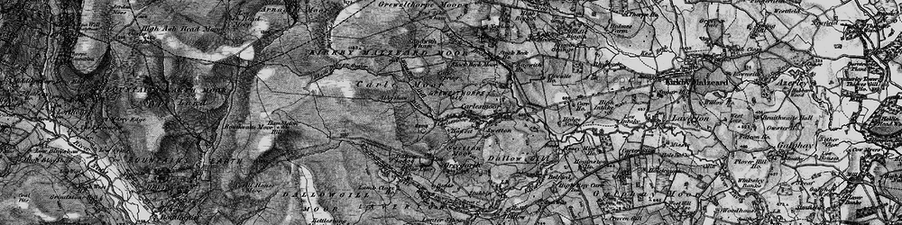 Old map of Black Gutter in 1897