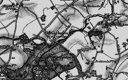Old map of Carleton Forehoe in 1898