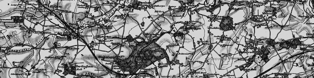Old map of Carleton Forehoe in 1898