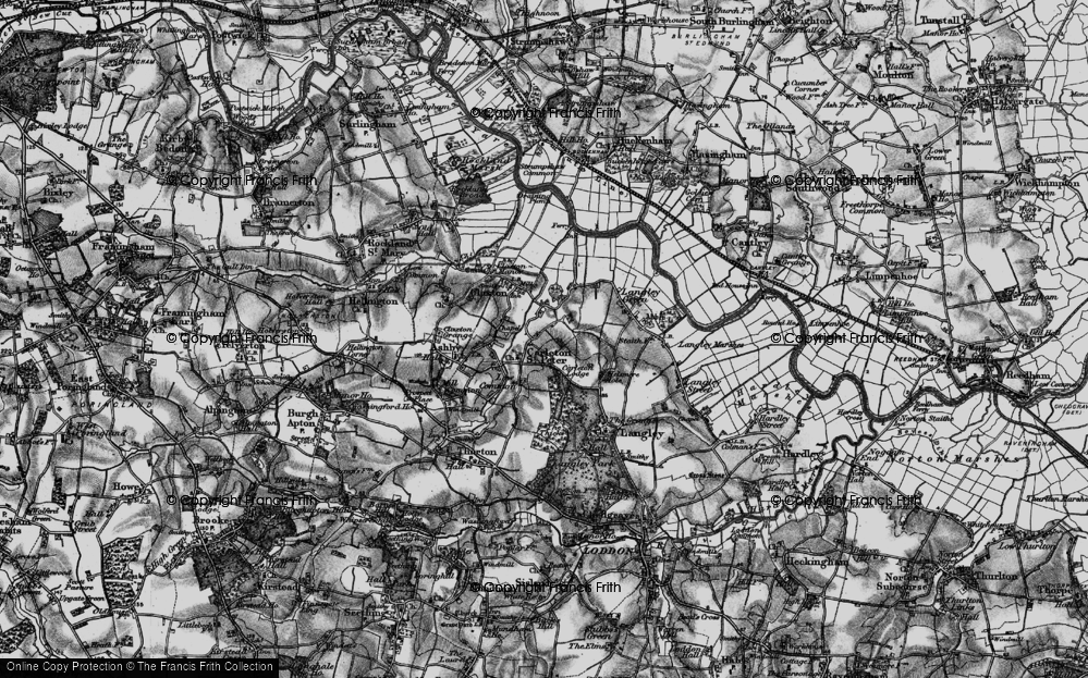 Old Map of Historic Map covering Langley Green in 1898