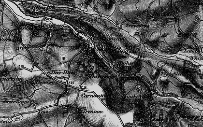 Old map of Carloggas in 1895