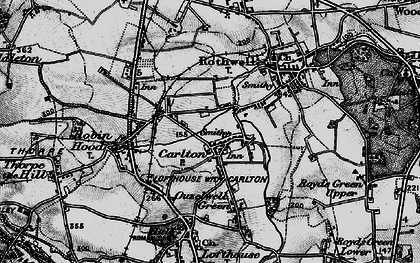 Old map of Carlton in 1896