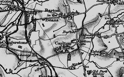Old map of Carlton in 1899