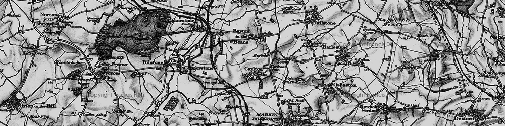 Old map of Carlton in 1899