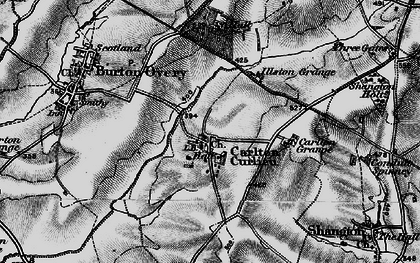 Old map of Carlton Curlieu in 1899