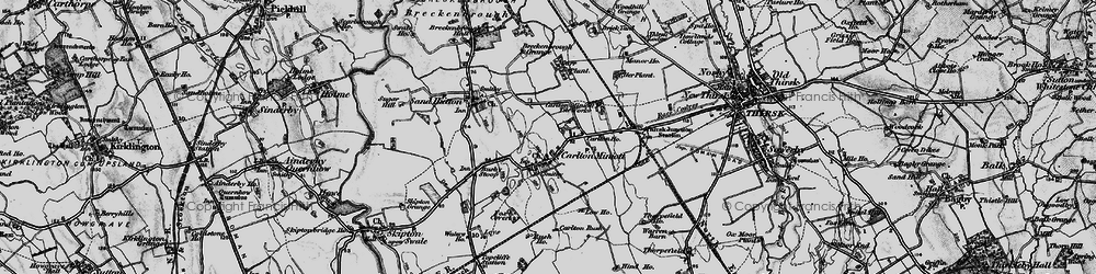 Old map of Carlton Miniott in 1898