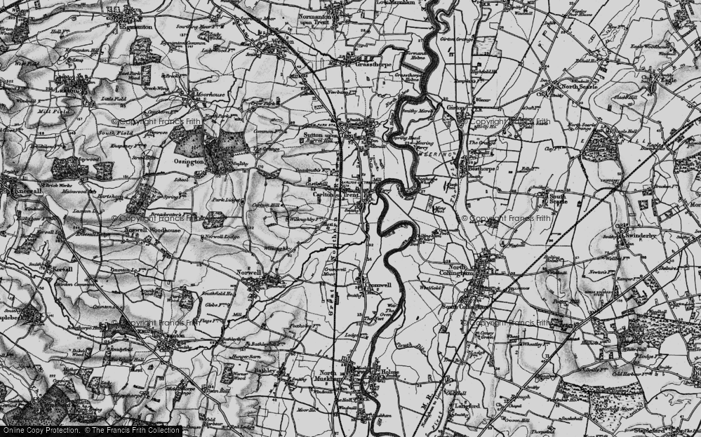 Old Map of Carlton-on-Trent, 1899 in 1899