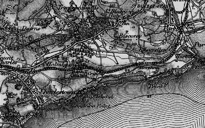 Old map of Carlyon Bay in 1895