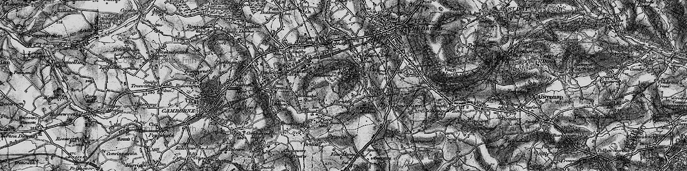 Old map of Carn Brea in 1896