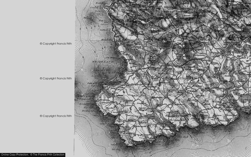 Old Map of Carn Towan, 1895 in 1895