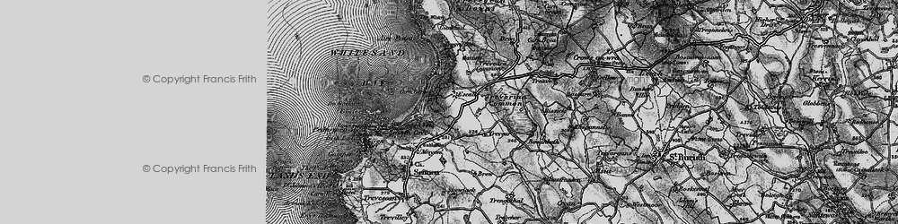 Old map of Carn Towan in 1895