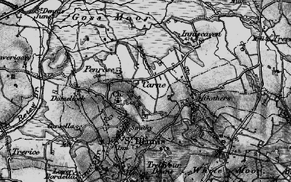 Old map of Goss Moor in 1895