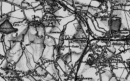 Old map of Carr Gate in 1896