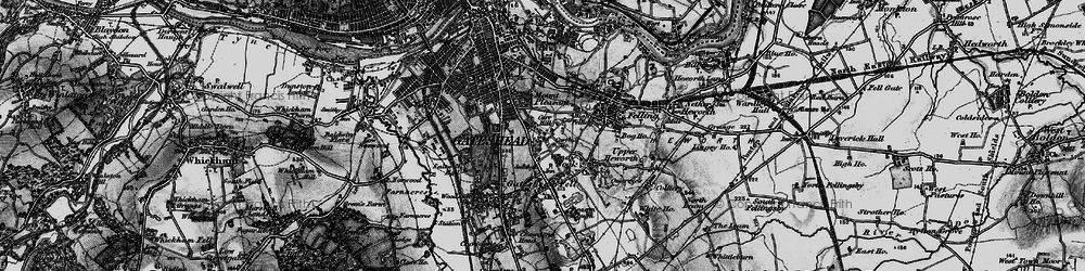 Old map of Carr Hill in 1898