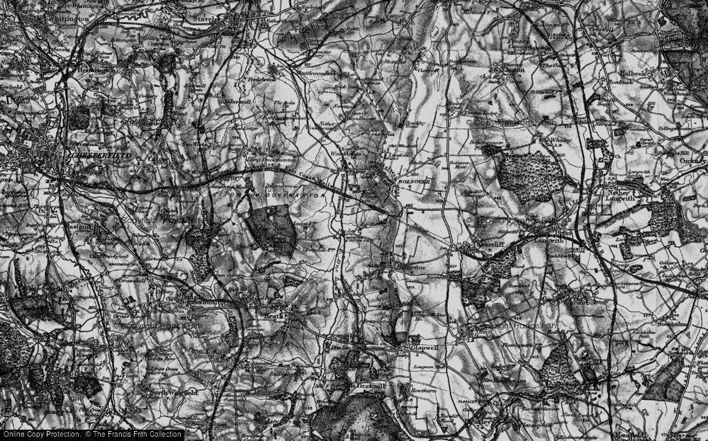 Old Map of Carr Vale, 1896 in 1896