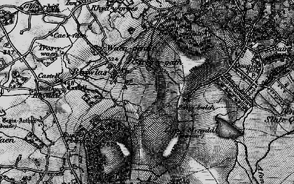 Old map of Carreg y Gath in 1899