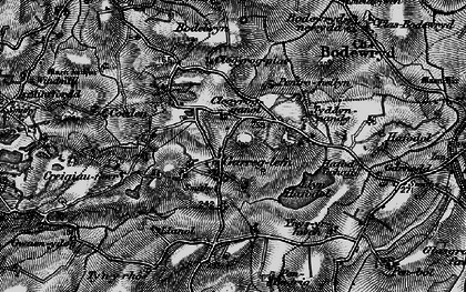 Old map of Bryn Pabo in 1899