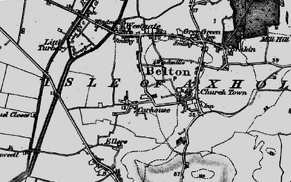 Old map of Carrhouse in 1895