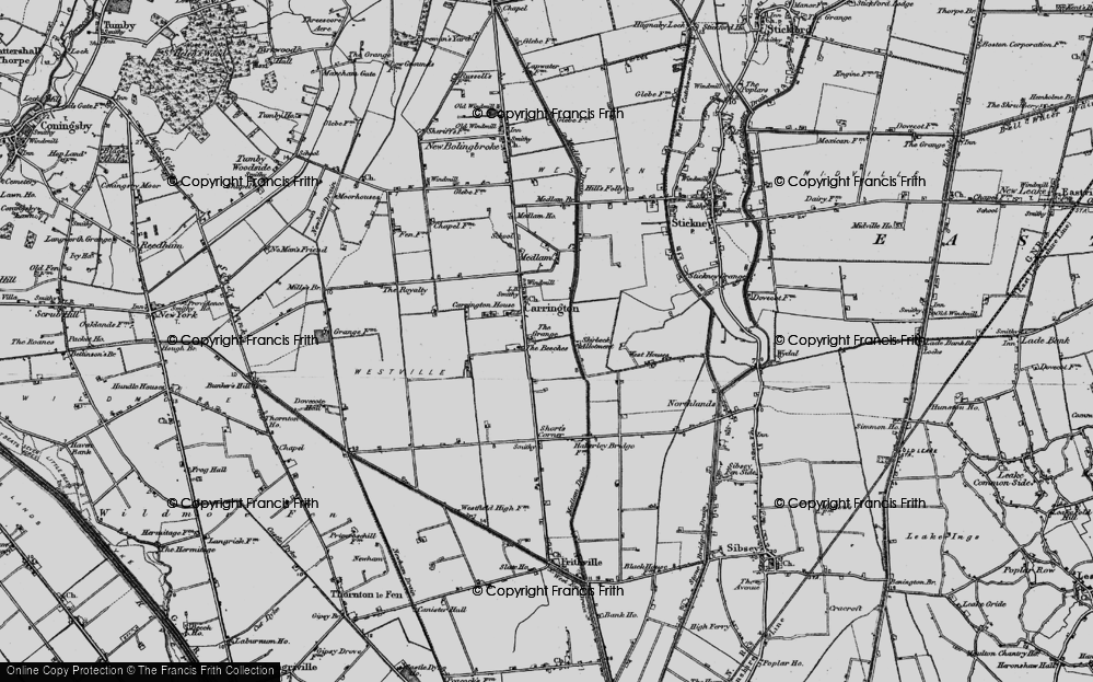 Old Map of Carrington, 1899 in 1899