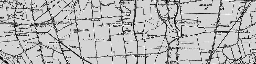 Old map of Carrington in 1899