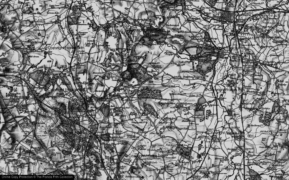 Old Map of Historic Map covering Canwell Hall in 1899